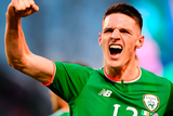 thumbnail: Declan Rice celebrates for Ireland. Photo by Seb Daly/Sportsfile