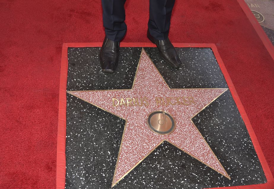 Darius Rucker stands on his star in Hollywood (Richard Shotwell/Invision/AP)