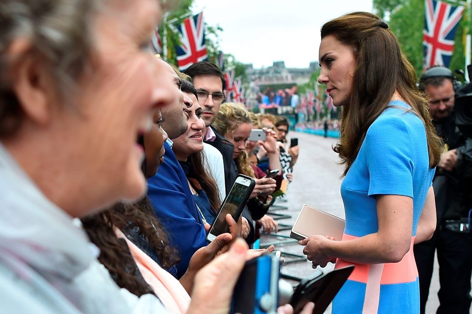 Kate Middleton steps out in discounted powder-blue dress for latest royal  celebration | Irish Independent