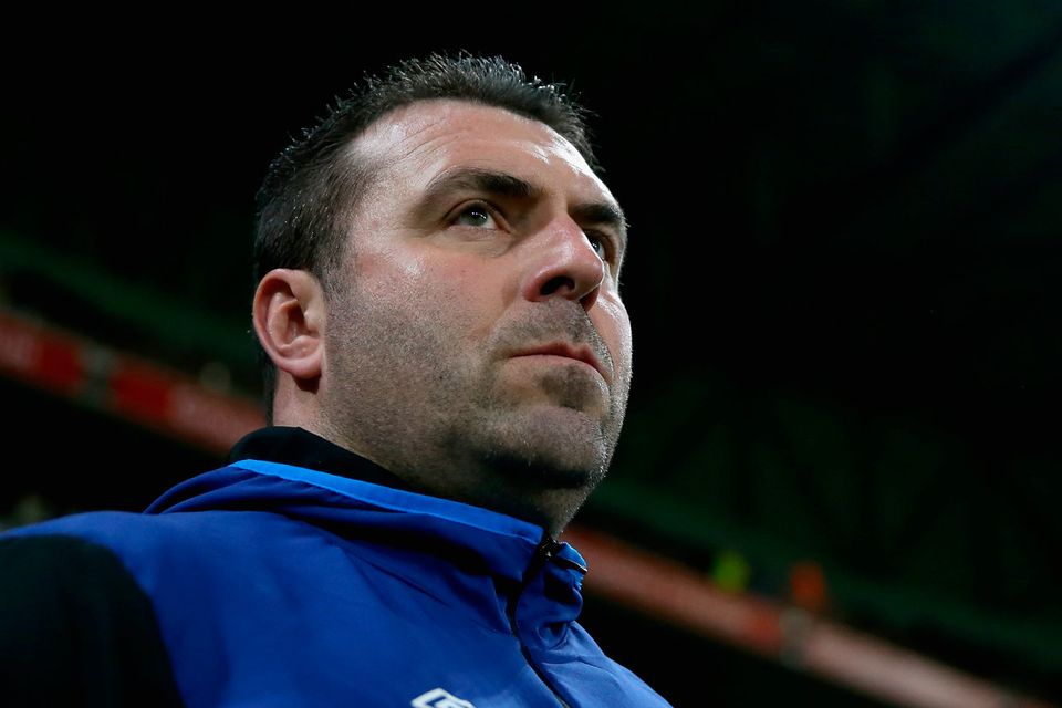 David Unsworth, Caretaker Manager of Everton looks on prior to the UEFA Europa League group E match between Olympique Lyon and Everton FC at Stade de Lyon on November 2, 2017 in Lyon, France.  (Photo by Dan Istitene/Getty Images)