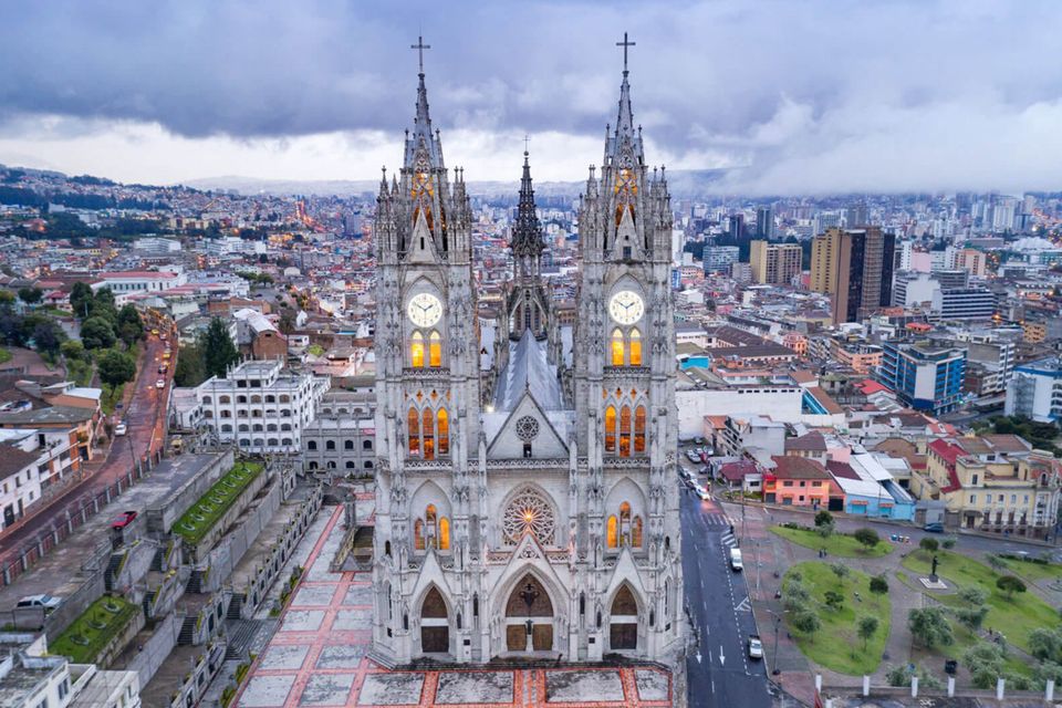 The old cathedral in central Quito