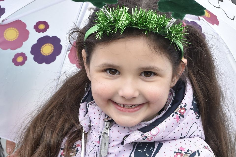 Robyn Cashen at the St Patrick's Day parade in Carnew. Pic: Jim Campbell