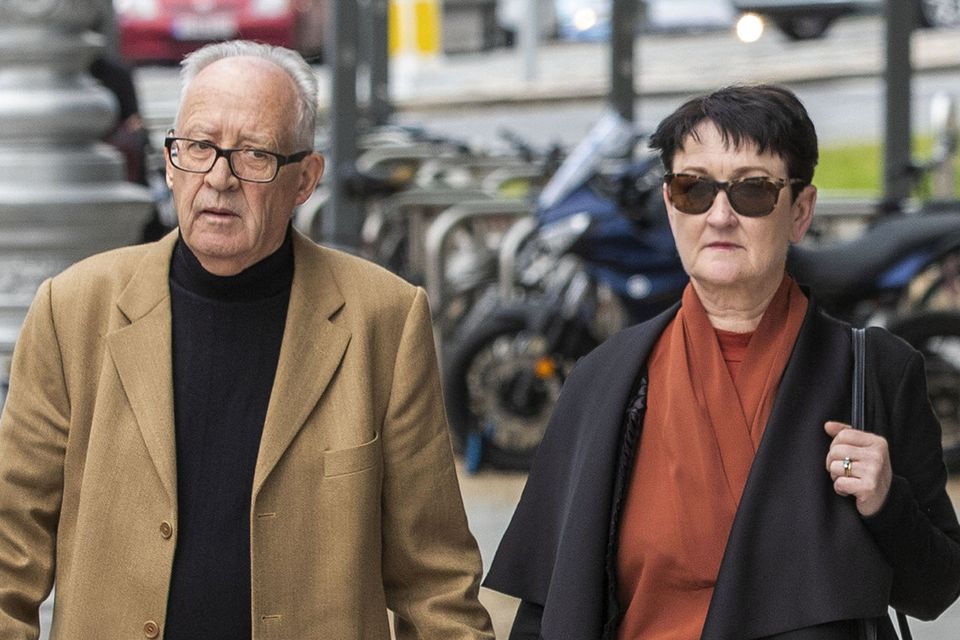 Patric and Geraldine Kriegel, parents of murdered schoolgirl Ana Kriegel, at court yesterday. Picture: Collins