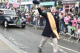 thumbnail: Grand Marshall Sean Halford leading the St Patrick's Day parade in Gorey. Pic: Jim Campbell