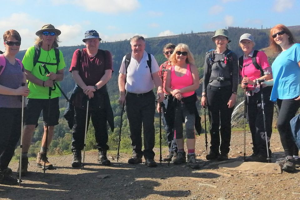 Some of our “Sugarloaf Strollers” pictured on a glorious day at the top of Maulin on Saturday.
