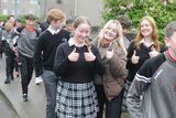 thumbnail: Three girls giving the thumbs up during the Creagh College 5km Walk in aid of the school's musical and Students Council on Monday. Pic: Jim Campbell