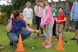thumbnail: David Lavelle, a PGA Pro who runs the golf camp at Spawell Golf Centre, teaches Riona
Monadhan (9) from Rathmines