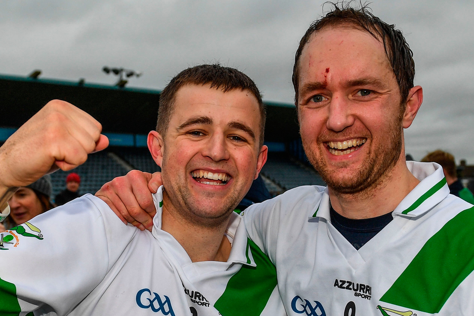 Tullaroan’s Shane Walsh (left) with brother Mark. Photo: Sportsfile