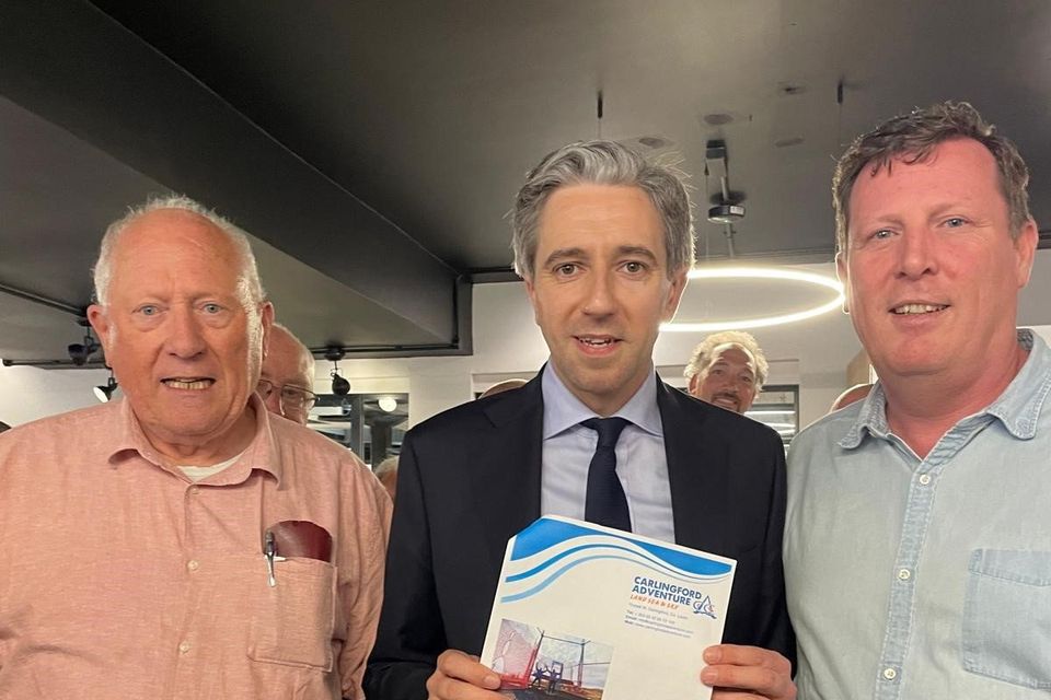 Skypark’s founder Tom McArdle Snr, with An Taoiseach Simon Harris TD and Skypark’s CEO Tom McArdle.