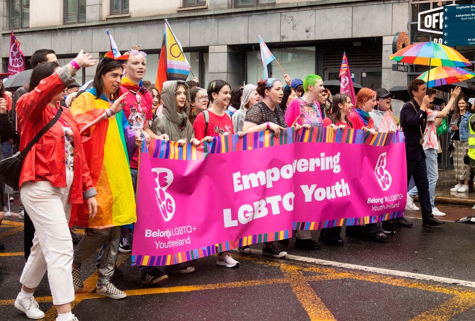 People taking part in the Dublin Pride parade. Photo: Evan Treacy/PA Wire