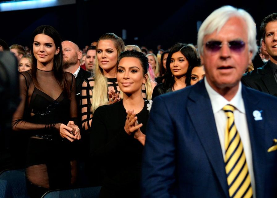 (L-R) Model Kendall Jenner with TV Personalities Khloe Kardashian, Kim Kardashian and Kylie Jenner at The 2015 ESPYS at Microsoft Theater on July 15, 2015 in Los Angeles, California.  (Photo by Kevin Mazur/WireImage)