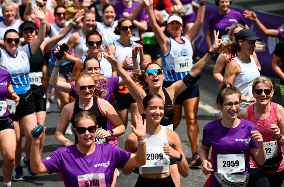 Participants during the 2024 Vhi Women’s Mini Marathon Photo: Ramsey Cardy/Sportsfile