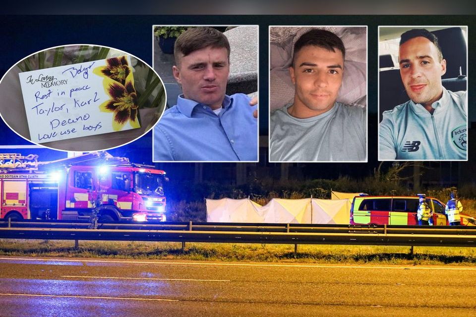 Dean Maguire, Karl Freeman and Graham Taylor died in
              the crash
