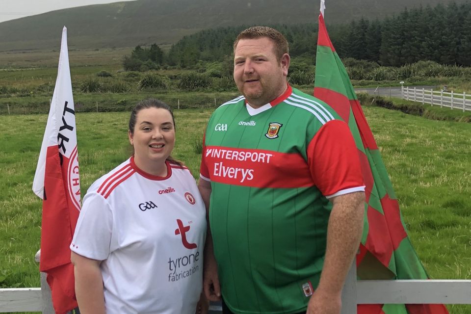 Tyrone native Grace Doherty and her Mayo husband Declan Doherty ahead of Saturday’s All-Ireland football final.