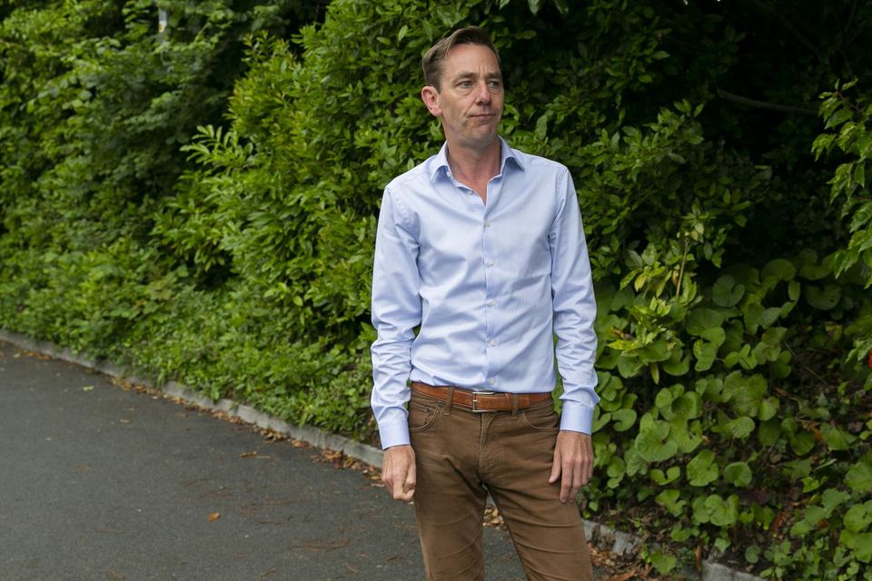 Ryan Tubridy speaks to the press yesterday in Monkstown, Dublin. Photo: Gareth Chaney/Collins Photos