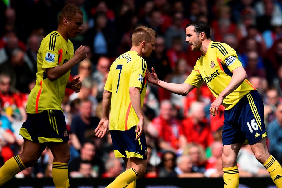 Sweden’s Seb Larsson and Ireland’s John O’Shea have been team-mates at Sunderland for the last five years. Photo: Shaun Botterill/Getty Images