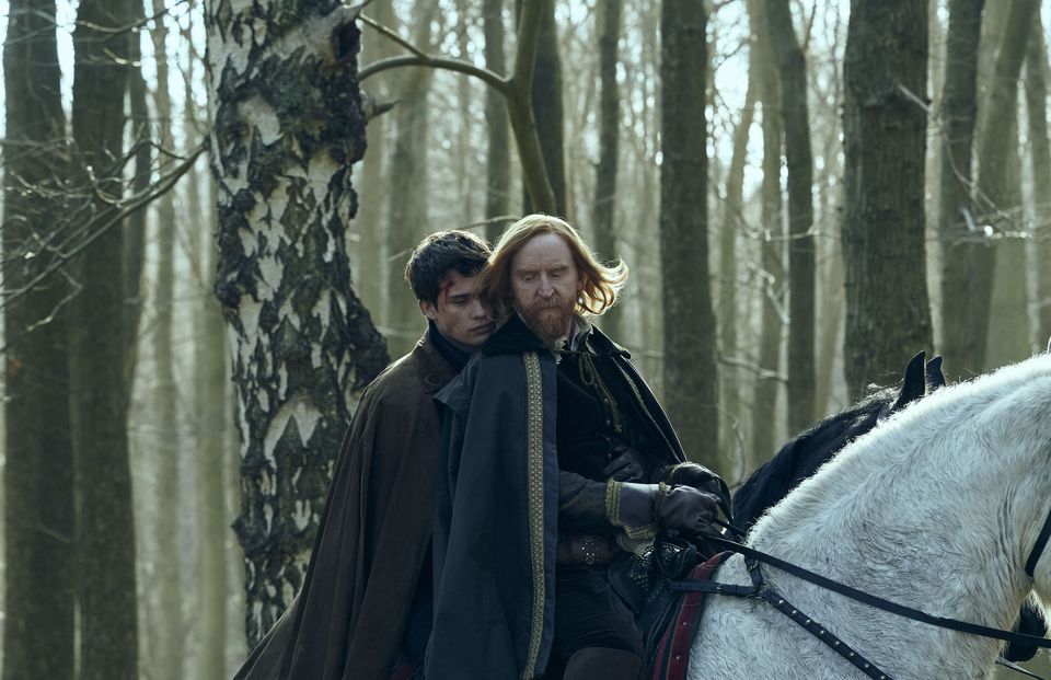 Tony Curran and Nicholas Galatzine in Mary & George. Photo: Sky