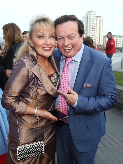 Marty Morrissey and twink arrive at the VIP Style Awards. Photo: Damien Eagers.