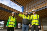 thumbnail: Therese Kelly, Eoin Neville and William Neville of the Neville Hotel Group on site in Curracloe.