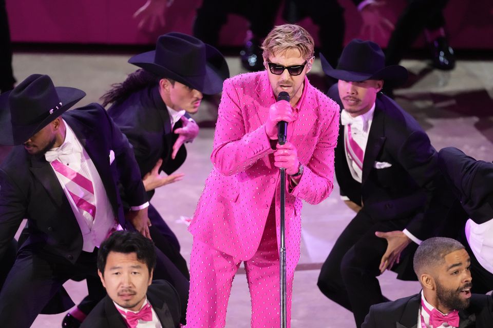 Ryan Gosling performed a hilarious rendition of I’m Just Ken (Chris Pizzello/AP)