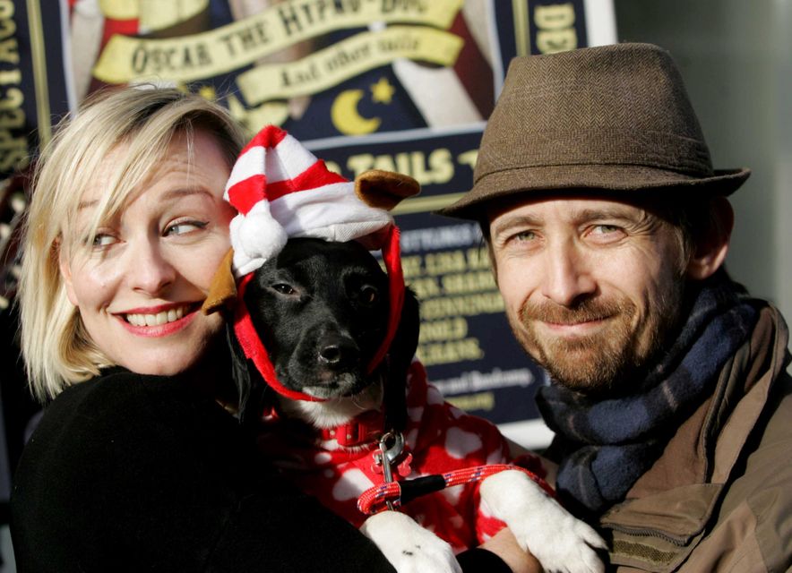 Puppy love: Hannon and his partner, singer Cathy Davey