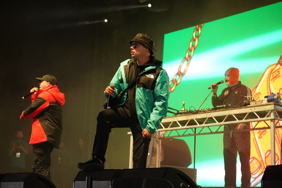 A member of Belfast hip hop trio Kneecap said it is a ‘no brainer’ for them to boycott the SXSW festival in the US over Gaza (Niall Carson (PA)