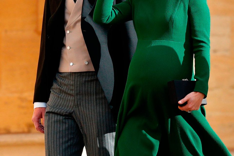 Pippa Middleton displays flawless maternity style in green midi dress at  nine months pregnant | Irish Independent