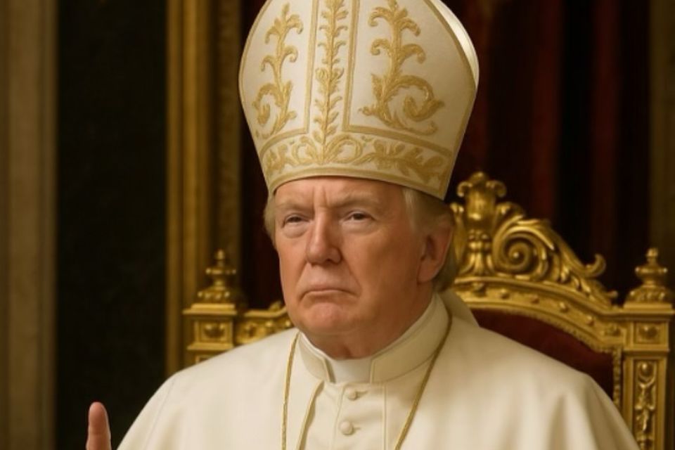 Donald Trump dressed as a Pope, as posted on Instagram