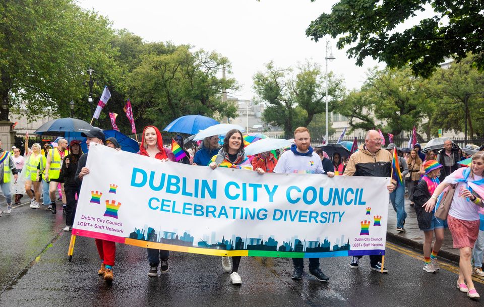 People taking part in the Dublin Pride parade. Photo: Evan Treacy/PA Wire