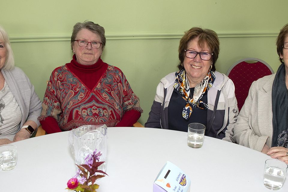 Maria Priestly, Pat Misita, Molly Murphy and Betty Doyle were pictured at the fundraiser for Wicklow Dementia Support and The Alzheimers Society of Ireland in Carnew Community Care, Carnew on Thursday. Pic: Jim Campbell