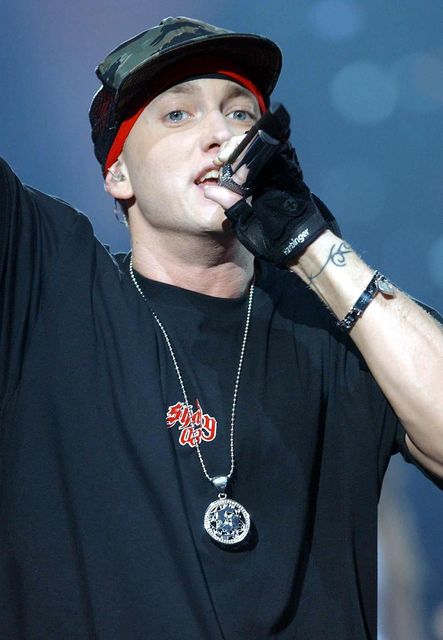 Eminem at the MTV Europe Music Awards 2004 (Anthony Harvey/PA)