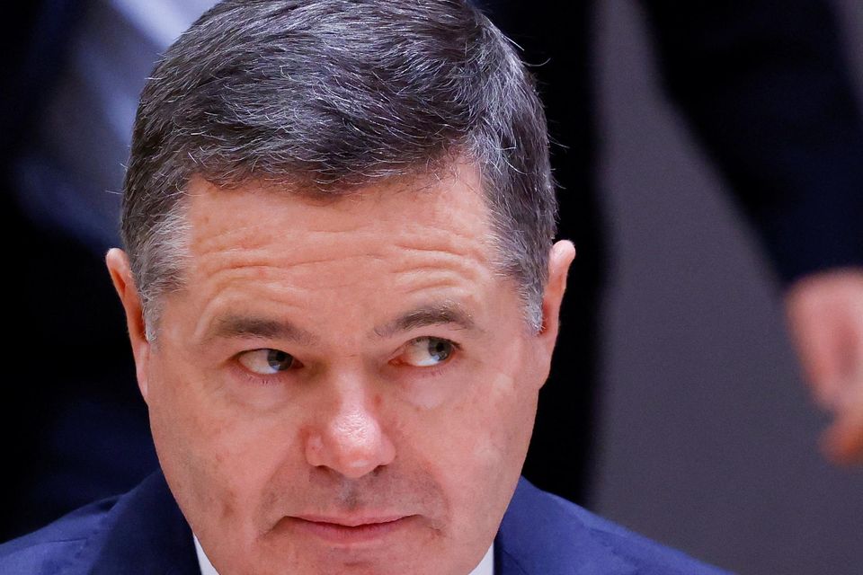 Eurogroup president Paschal Donohoe warned that Europe should not be complacent about the banking sector. Photo: Reuters/Yves Herman