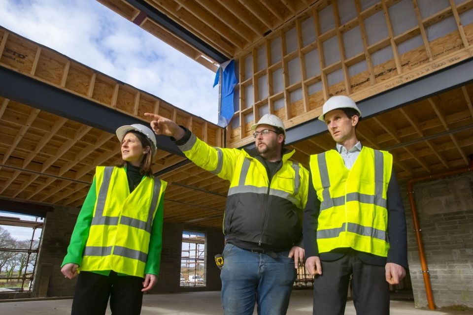 Therese Kelly, Eoin Neville and William Neville of the Neville Hotel Group on site in Curracloe.