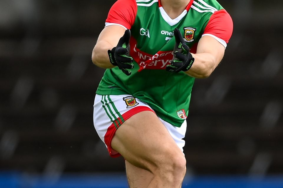 Mayo defender Oisín Mullin. Photo: Stephen McCarthy/Sportsfile