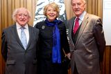 thumbnail: President Michael D Higgins and his wife Sabina with Dr Brian McMahon Chairman of the Abbey Theatre on the opening night of Othello