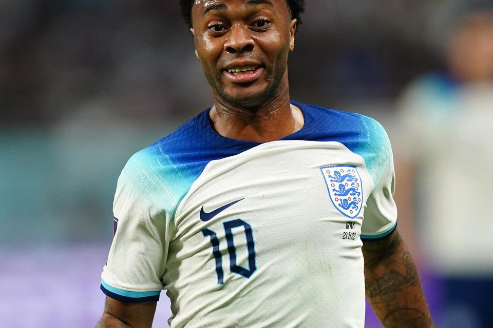 England's Raheem Sterling during the FIFA World Cup Group B game against Iran. Picture: PA Media