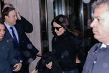 thumbnail: Actress Abigail Spencer leaves The Mark Hotel after attending the baby shower for Meghan, Duchess of Sussex, Wednesday, Feb. 20, 2019, in New York. (AP Photo/Kevin Hagen).