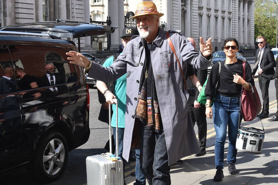 Fleetwood Mac arrive at their Dublin hotel ahead of their RDS concert this week