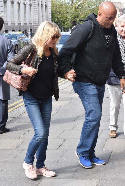 Christine McVie arrives at her Dublin hotel ahead of their RDS concert on Thursday. Picture: VIPIreland.com
