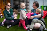 thumbnail: Balancing act: Cliona and Sue Kelly with their children Aoife (3) and 18-month-old triplets Saibh, Niamh and Dara at their home in Glasnevin. Photo: Colin O'Riordan