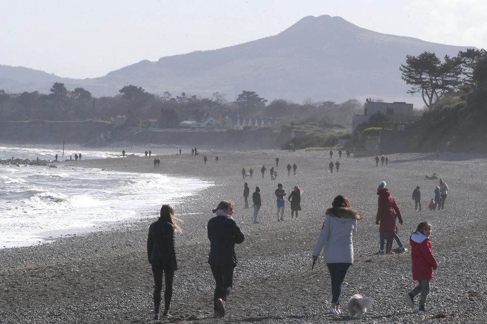Killiney beach is popular with sea swimmers and walkers. Pic: Collins Photos