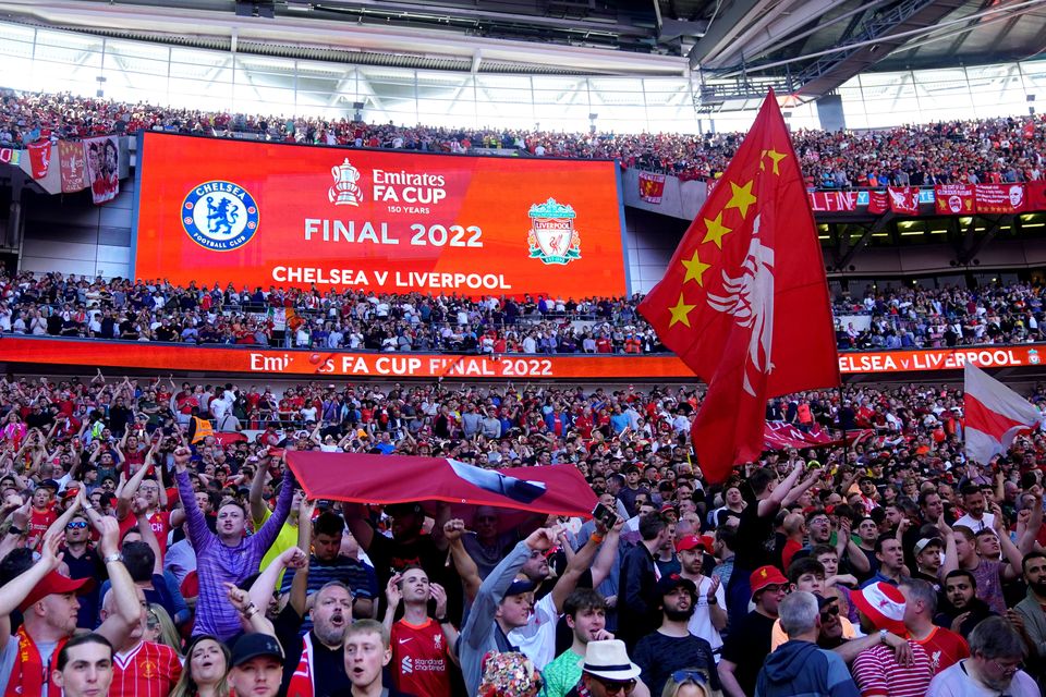 Some Liverpool fans booed the national anthem at the FA Cup final (Adam Davy/PA)