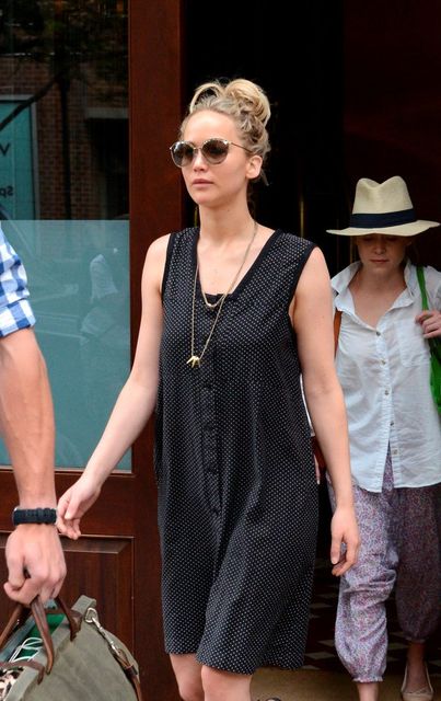 Jennifer Lawrence is seen in New York City on June 11, 2015 in New York City.  (Photo by Gardiner Anderson/Bauer-Griffin/GC Images)