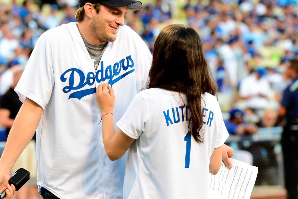 Ashton & Mila's Dodgers Game PDA