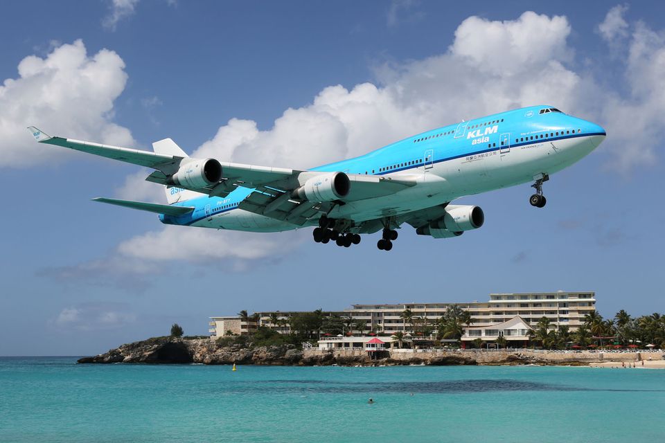 A KLM Boeing 747-400 approaches St. Martin's Princess Juliana International Airport (SXM). Over 1,500 of the iconic aircraft have been built and delivered since 1966.