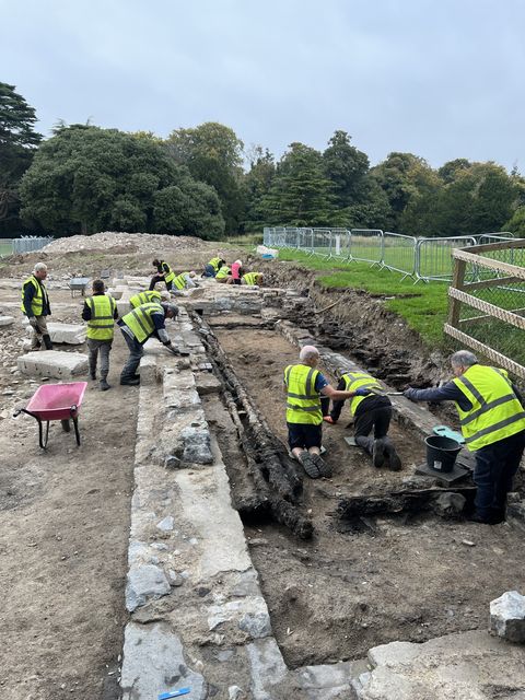 Volunteers working the Picture Gallery of the old mansion. Pic: ABH Ltd