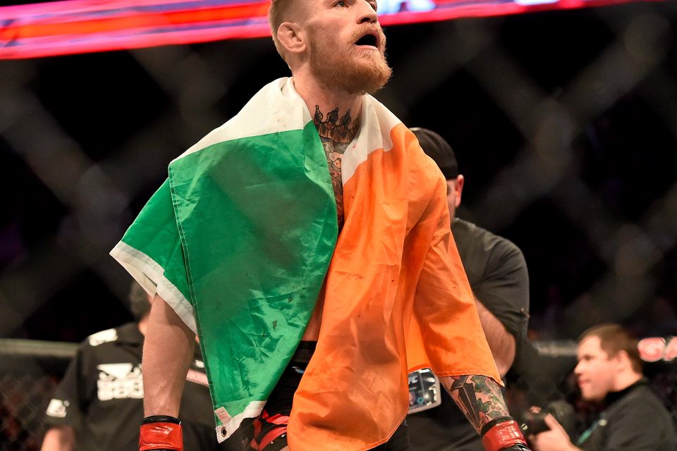 Conor McGregor, after defeating  Dennis Siver in the second round of their bout. UFC Fight Night, Conor McGregor v Dennis Siver, TD Garden, Boston, Massachusetts, USA. Picture credit: Ramsey Cardy / SPORTSFILE