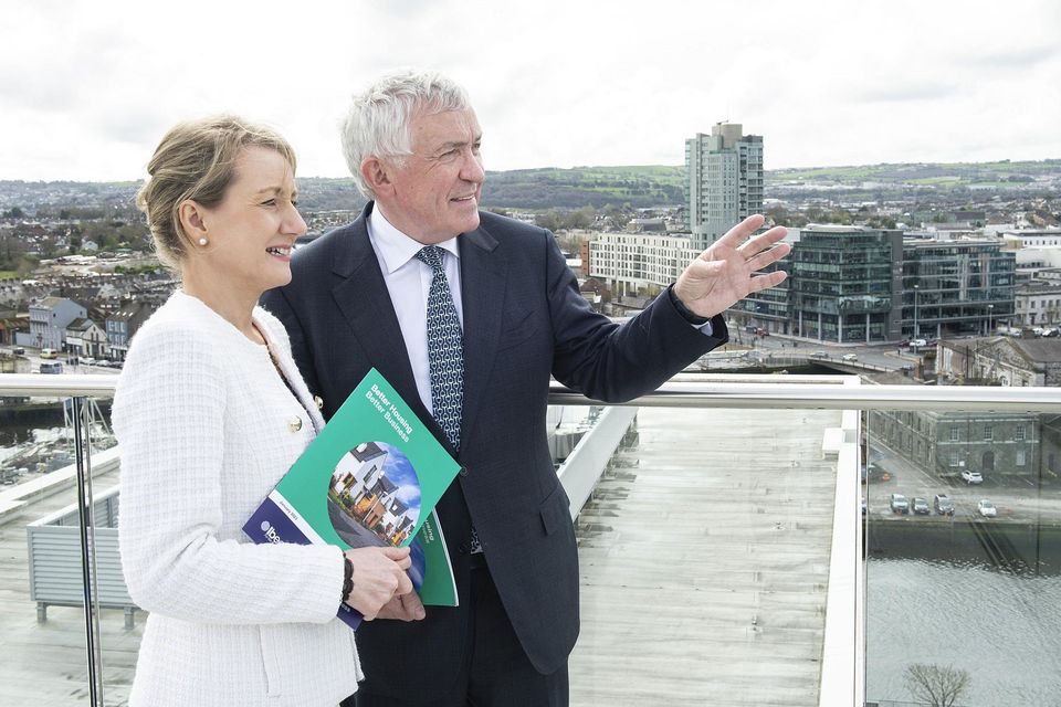 IBEC head of regional policy, Helen Leahy, with Cork developer Michael O’Flynn. Photo: Julien Behal.