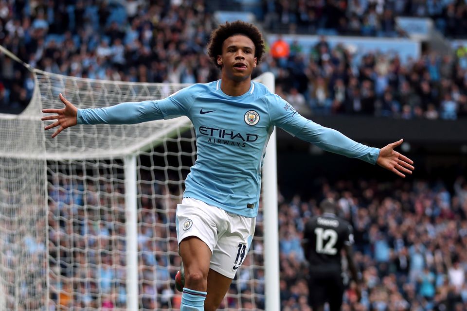 Leroy Sane opened the scoring for Manchester City on Saturday