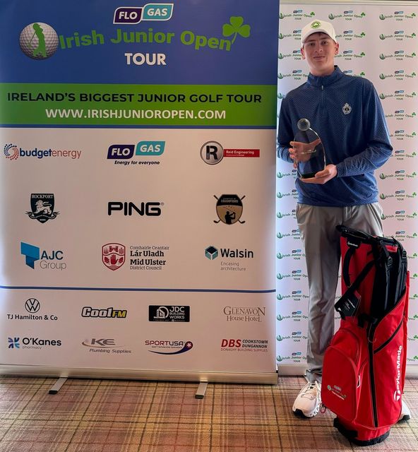 Rognanstown’s Mark Cadden won the Flogas Irish Junior Open Elite WAGR Tour event at Lough Erne